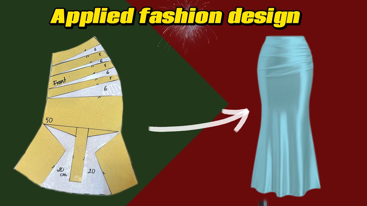 Learn to Cut and Sew a Flared Fishtail Skirt: Arabic Details and Basic Sewing Techniques