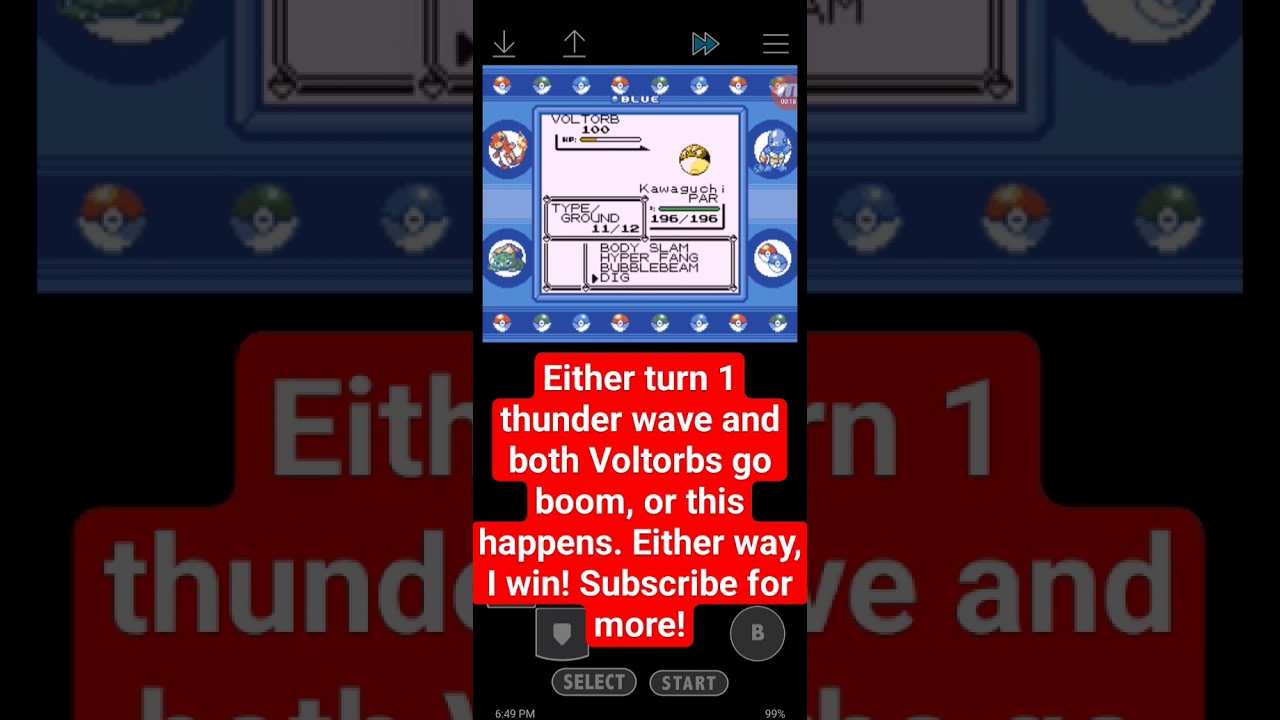 How To Beat This Biker As A Solo Rattata In Pokemon Blue Kaizo! 