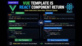 Chapter 11: React and Vue have essentially the same index.html