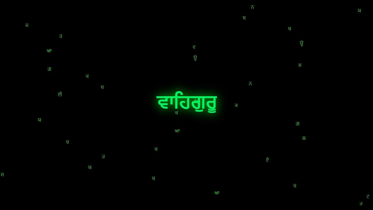 The Infinite Code: Waheguru Simran 🙏(Gurmukhi Matrix Animation)