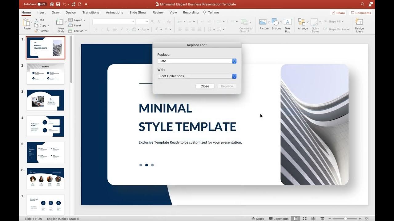 How to replace font in powerpoint quick and easy way youtube