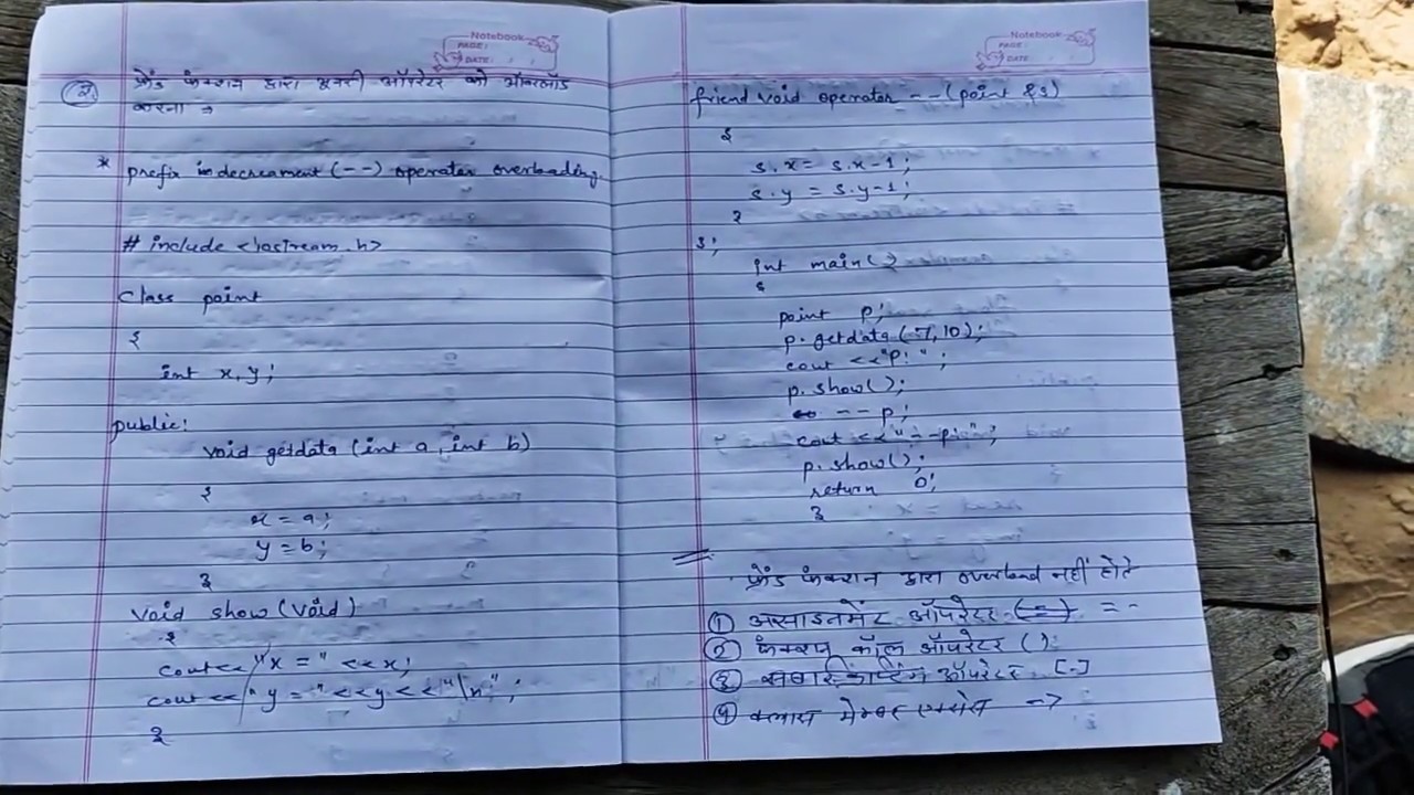 How To Overload Unary Operator By Friend Function Object Oriented