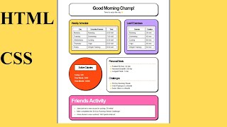 Champion Time Table using HTML and CSS