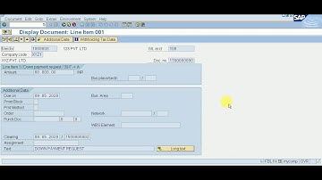 Vendor Down Payment / Advance Payment (Vendor) in SAP FI.