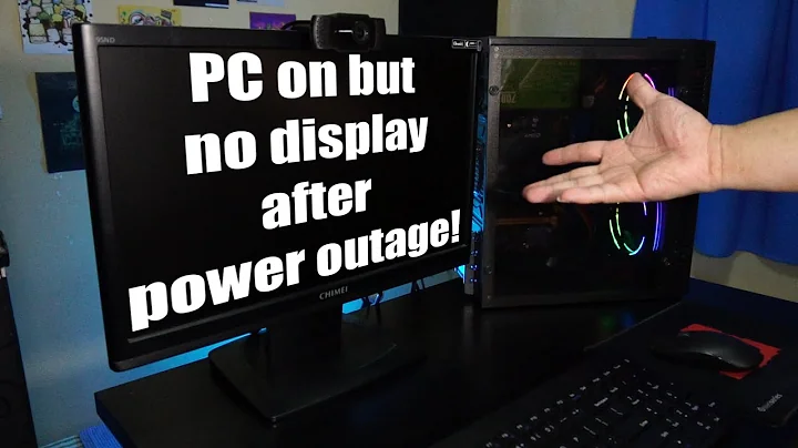 Pc is on but has no monitor signal after a power outage! Lightning strikes then no pc monitor signal