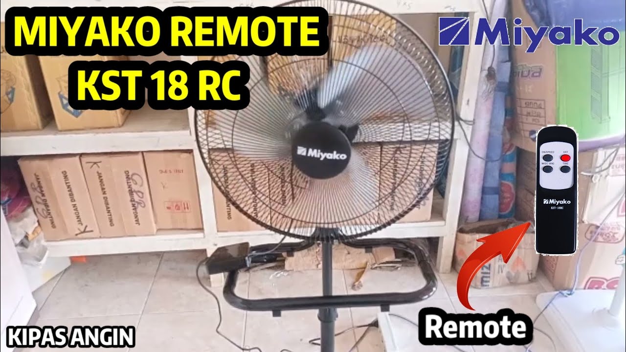Menyalakan Kipas angin miyako kst 18 rc Pake Remote YouTube