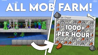 Easy MOB Farm - Zombie, Skeleton, Creeper, Spider Farm Tutorial