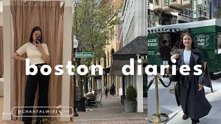 boston vlog | shopping in seaport, sezane try-on, tatte bakery & flour cafe