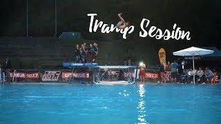 Splashdiving Trampoline Night Session | Eurotramp | Quad Frontflip!