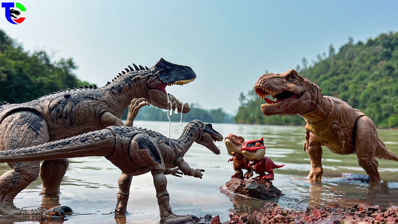 SAVE REXY🦖 T-Rex Vs Allosaurus vs Baryonyx| Jurassic World Rebirth| Dinosaur Action Figure