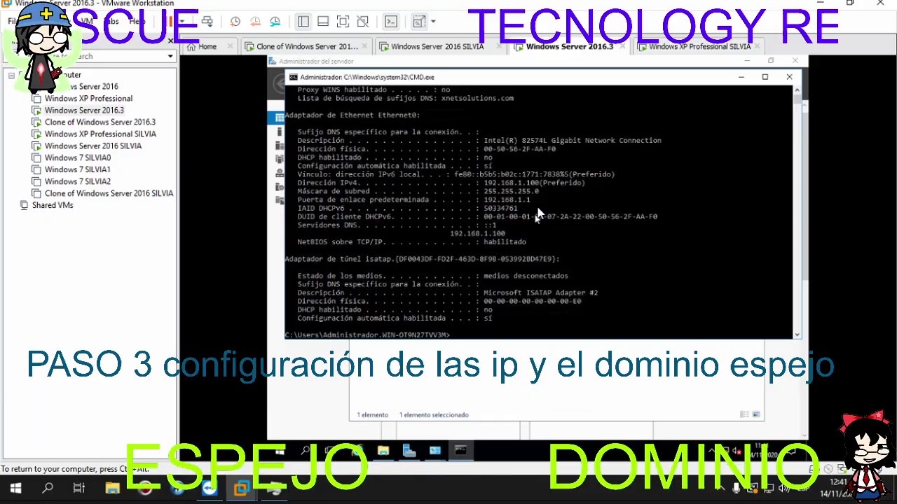 Clase paso a paso de Dominio Espejo Windows Server 2016 - YouTube
