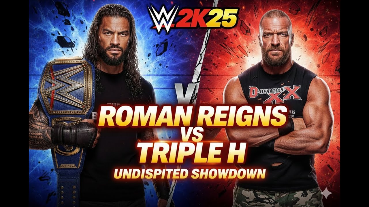 Roman Reigns vs Triple H 🔥 | WWE 2K25 Full Match Gameplay | Mobile