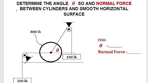 SOLVING ANGLE OF TENSION AND NORMAL FORCE - ENGINEERING MECHANICS