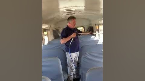 Disinfection and Sanitation of School Bus with Landa Mister using Vital Oxide Disinfectant.