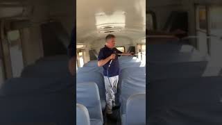 Disinfection and Sanitation of School Bus with Landa Mister using Vital Oxide Disinfectant.