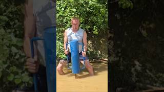 Pond Post Pounding #pondadventure #ponds #rewilding #plantprotection #workout #fitnessmotivation