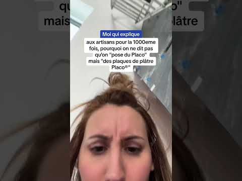 Je t’explique pourquoi on ne dit pas "poser du Placo” 🙂 #placo #humour #fyp #pourtoi #chantier #btp