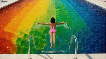 Which relaxing pool will you choose? 🏝️ | AI ASMR Deep Relaxation & Sleep