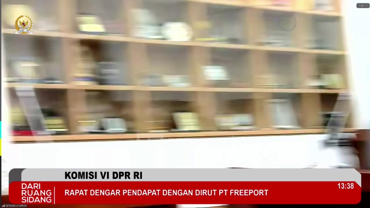 BREAKING NEWS - KOMISI VI DPR RI RDP DENGAN DIRUT PT FREEPORT