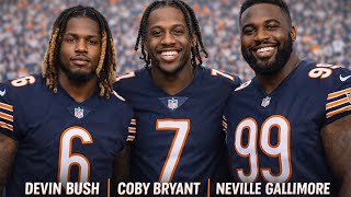 Chicago Bears sign Safety Coby Bryant, Middle Linebacker Devin Bush, and DT Neville Gallimore
