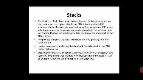 Linking and Relocation / Stacks / MAMSE