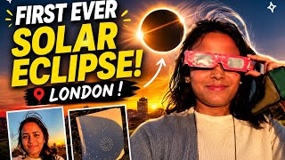 My First Ever Solar Eclipse + DIY Projector|London! 🌒🇬🇧#asksindu #londonvlog #solareclipse #2026 