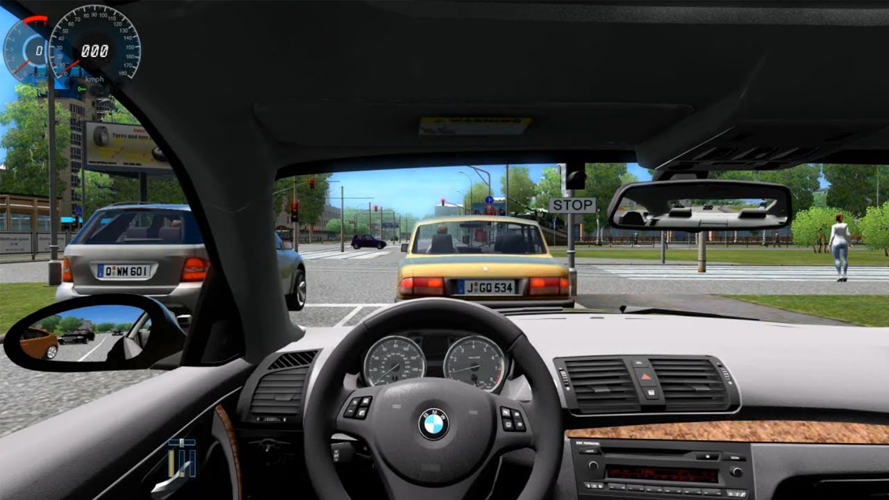 Bmw city car driving