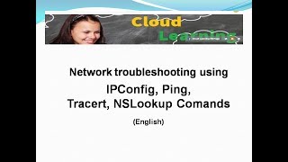 Famous Network Troubleshooting Tools - IPConfig, Ping, Tracert, NSLookup (English) Profile