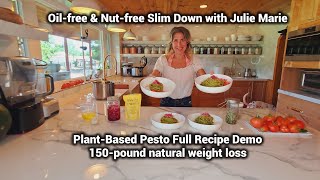 Oil-Free Plant-Based Pesto Pasta