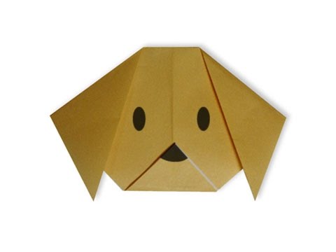 Hướng dẫn cách gấp mặt con chó bằng giấy - Xếp hình Origami - How to make a Dog's face