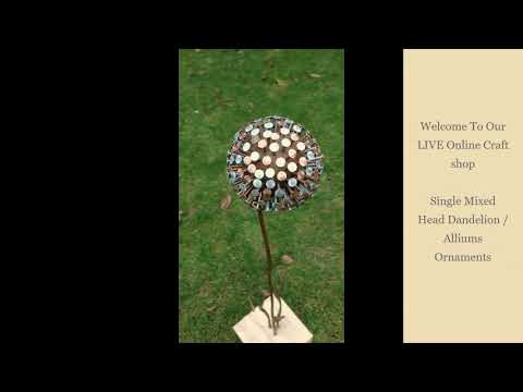 Single Mixed Head Dandelion / Alliums Ornaments for Home & Garden Decoration