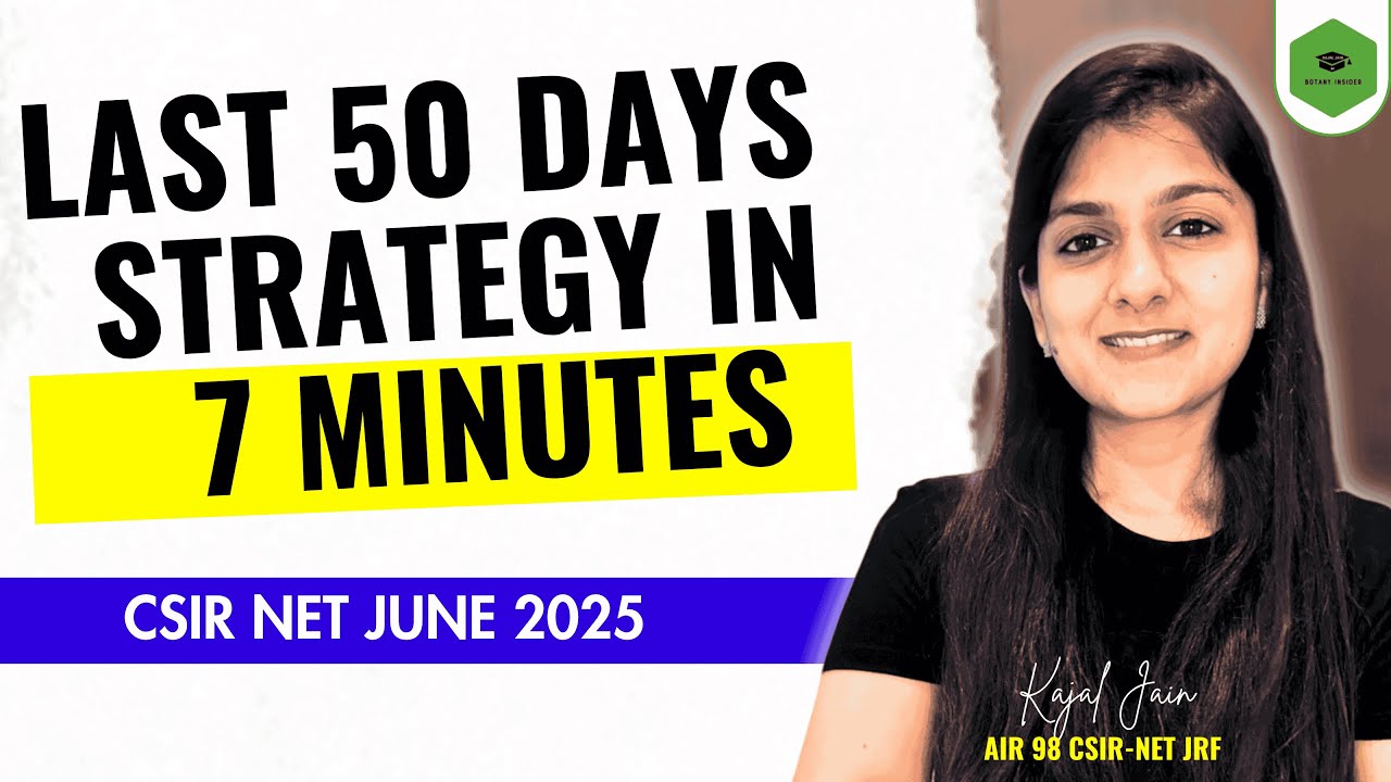 50 Days Strategy to Crack CSIR NET | Full Study Plan + Tips ...