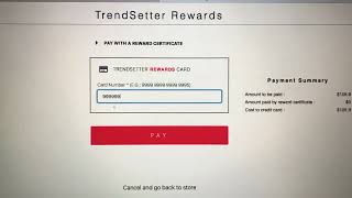 Runway Rewards payment flow on MacOs desktop site