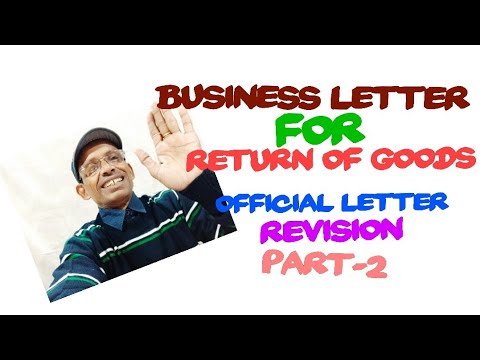 Video: How To Write A Letter About The Return Of Goods