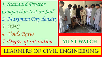 Standard Proctor Test | Max Dry density | OMC | Voids Ratio| Learners of Civil Engineering