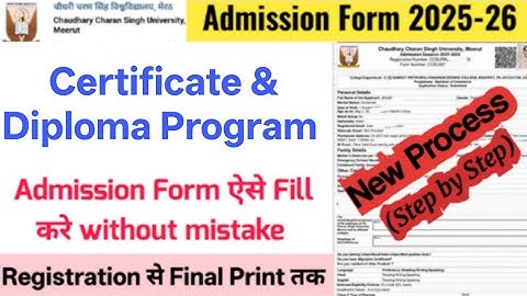 How to Fill CCS University Admission Form 2025 | CCSU Registration Form Kaise Bhare 2025