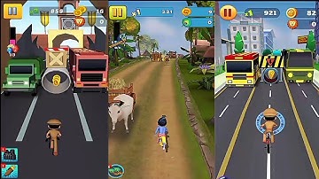 Android New Games : Little Singham Police VS Little Krishna VS Little Singham Cycle Race Gameplay.