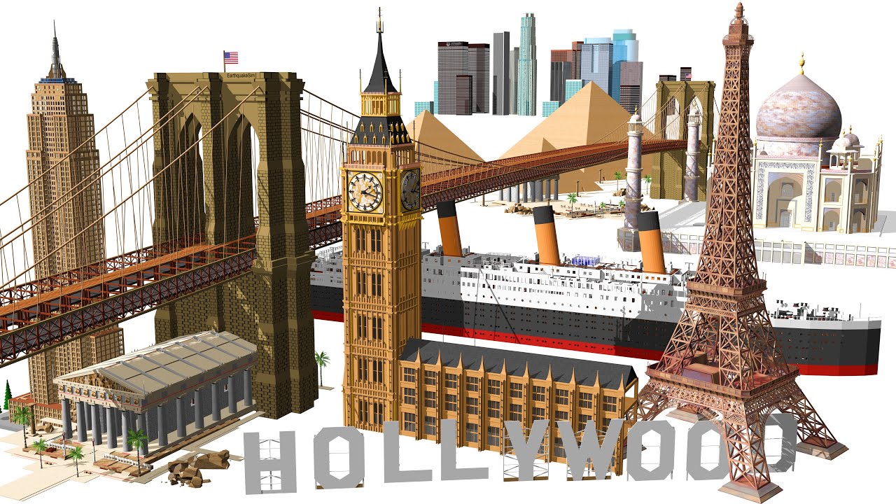 15 World Landmarks: ULTRA Realistic Destruction! (Earthquakes)