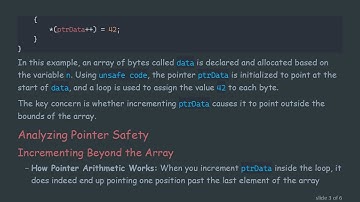Understanding Pointer Safety in Unsafe Code for C#