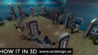 Custom gym design - 3D floor plan software screenshot 1