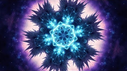 Ice Crystal Fractals Kaleidoscope Visuals [4K]