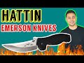 Tactical edc knife  emerson hattin folding scimitar selfdefense survival perfection  wave open