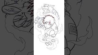 Procreate Gaara tattoo design - Naruto Anime - Time Lapse