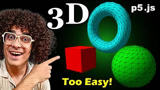 3D p5.js is Way easier than you think!🤩 #easycoding #3d