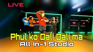 (फुलको डाली डालिमा) (Easy Choreography Video) All in-1 Studio With Bikram malaki