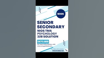 SOLVED NIOS TMA OF PSYCHOLOGY CLASS 12 | NIOS TMA | NIOS ASSIGNMENT