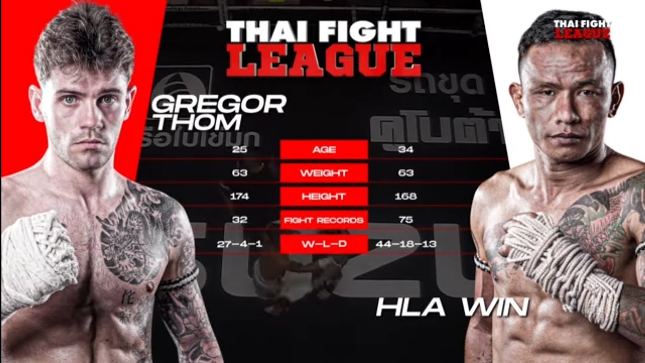 GREGOR THOM vs HLA WIN :Thai Fight - YouTube