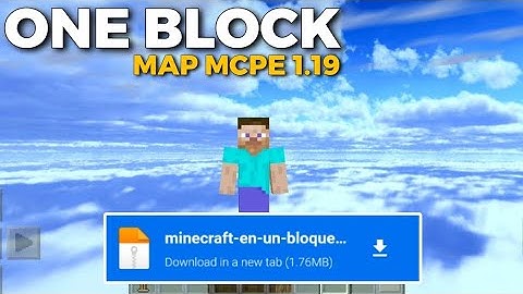 Minecraft one block map for pe 1.19 | one block map for Minecraft pe 1.19 | download one block map