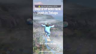 DAY:-2 of solo rank push in Telugu ff