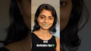 Tried viral Beetlejuice lip trend | Halloween makeup #beetlejuice #halloween #funny #beetlejuicefan